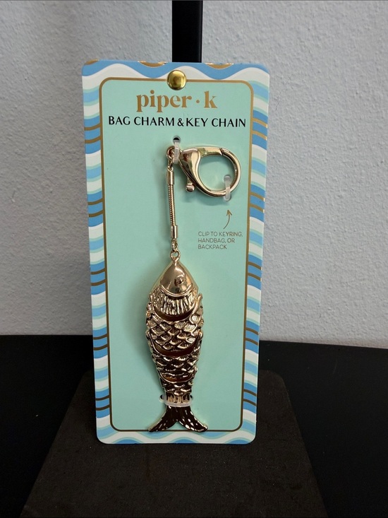 Piper K Accessories - Piper K | Coastal Summer Gold Tone Fish Bag Charm